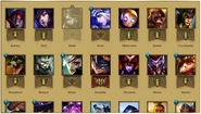 Champion Mastery displayed beneath champion icons (Old)