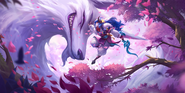 Spirit Blossom Kindred "Legends of Runeterra" Illustration 2 (by Riot Contracted Artists Caravan Studio)