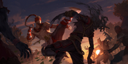 Lee Sin "Legends of Runeterra" Illustration (by Riot Contracted Artists Sixmorevodka Studio)