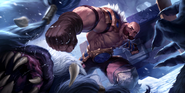 Braum "Legends of Runeterra" (Illustration 1 par les artistes engagés par Riot de Sixmorevodka Studio)