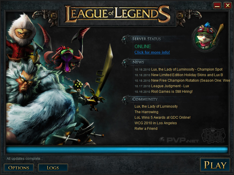 League of Legends Servers Status