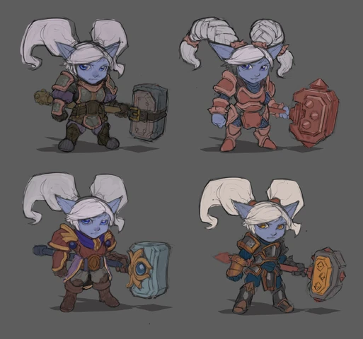 Concepto de la actualización de Poppy 1 (por el artista de Riot, Michael 'IronStylus' Maurino)