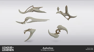 Aphelios Model 7 (vom Riot-Künstler Hunter Gage)