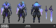 Ashen Guardian Shen Model 1 (by Riot Contracted Artist Kudos Productions)