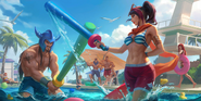 Pool Party Fiora "Legends of Runeterra" Illustration 1