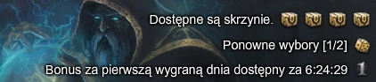 Wskaźnik pokazujący min. ilość możliwych do zdobycia Skrzyń Hextech
