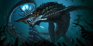 Vicious Platewyrm "Legends of Runeterra" Illustration (by Riot Contracted Artists Sixmorevodka Studio)