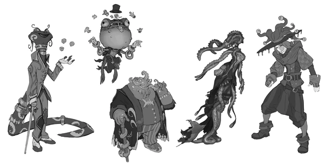 Concepto de Aguasturbias en "Legends of Runeterra" 1 (de los artistas bajo contrato de Riot de Sixmorevodka Studio)