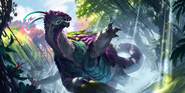 Scaled Snapper "Legends of Runeterra" Illustration (by Riot Contracted Artists Sixmorevodka Studio)