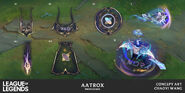 Aatrox PrestigeDRX Concept 04.jpg (369 kB) Conceito de Aatrox DRX de Prestígio 4 (por Chaoyi Wang, Artista Contratado da Riot).