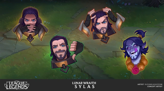 Концепт-арт эмоций с Сайласом (Художник Riot Oussama Agazzoum)