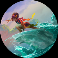 Pool Party Taliyah's Stoneweaving "Legends of Runeterra" Illustration (by Riot Artist Yan Shu)