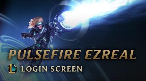 Cybernetyczny Ezreal - ekran logowania