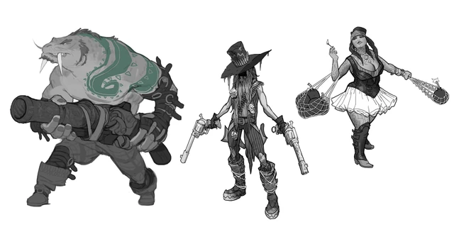 Concepto de Aguasturbias en "Legends of Runeterra" 4 (de los artistas bajo contrato de Riot de Sixmorevodka Studio)