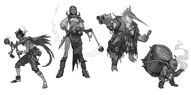 Concepto de Aguasturbias en "Legends of Runeterra" 5 (de los artistas bajo contrato de Riot de Sixmorevodka Studio)
