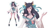 Koncept Ahri Duchowego Rozkwitu "Pobratymcy Splamionego Ostrza" (autorzy: Yishu Ci, Zhang 'Tony' Bo i Zhu Haoyuan)
