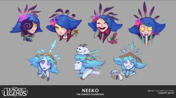 Neeko Emote Konzepts 2 (vom Riot-Künstler Oussama Agazzoum)