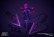 K/DA Evelynn "Teamfight Tactics" Model 3 (K/DA in the Convergence) (by Riot Artist Aleyna Norton)