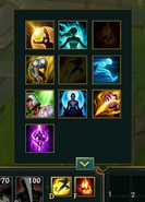 Интерфейс выбора заклинания