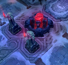 O Nexus Vermelho e suas torres de guarda.