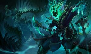 Karthus, the Deathsinger. Use you 'kill an ally' cards on Karthus