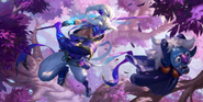 Spirit Blossom Master Yi "Legends of Runeterra" Illustration 1 (by Riot Contracted Artists Envar Studio)