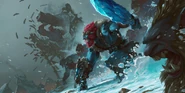 Trundle "Legends of Runeterra" Illustration 2 (by Riot Contracted Artists Sixmorevodka Studio)