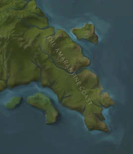 The Amaranthine Coast map