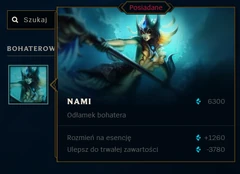 Informacja o odłamku bohatera w Warsztacie Hextech