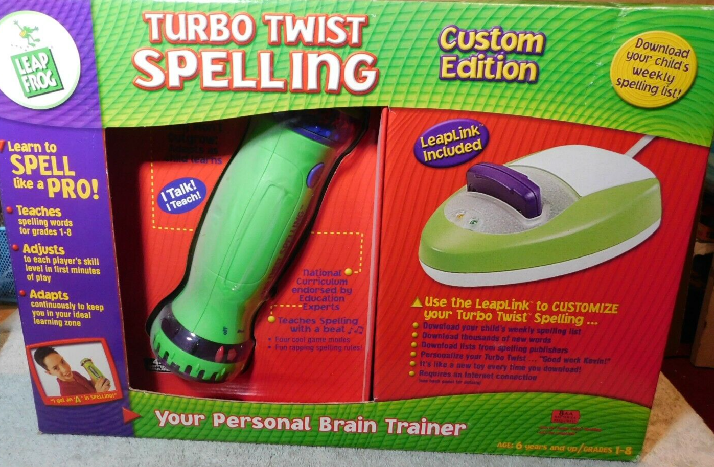 LeapFrog Turbo Twist Spelling Quantum Leap Electronic Learning Toy Yellow &  blue