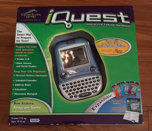 LeapFrog IQuest Handheld Electronic Game With Starter Pack Cartridge  #500-10954