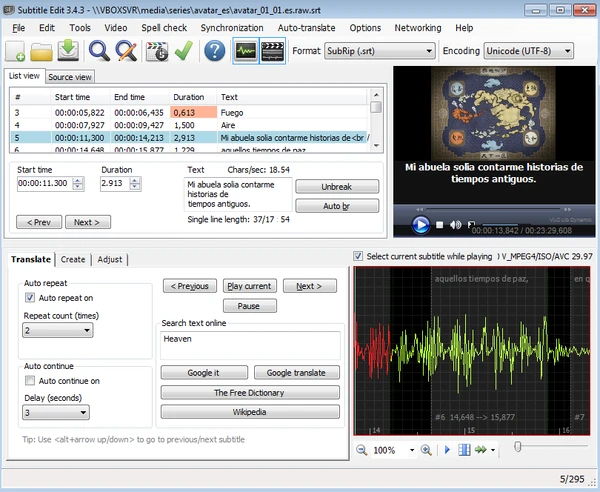 Subs2srs-experiment-aligning-subs
