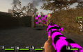 The untextured Grenade Launcher in the Left 4 Dead 2 Demo; note the incomplete grenade explosion.