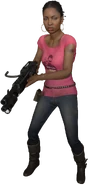 Rochelle with a Combat Shotgun as seen in game