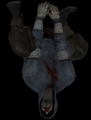 The Hunters unused hanging upside-down animation