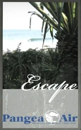 Ad for Pangea Air which states "Escape"