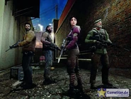 Survivors-alley-lineup.jpg (123 КБ) Обратите внимание, что здания полностью плоские: это потому, что они являются частью текстуры неба