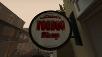 Rev. LeClaire's VOODOO Shop's sign