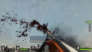 Chainsaw aerial-blood glitch