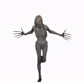 The Witch's running animation in Left 4 Dead.