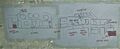Hand-drawn map of The Sacrifice levels in the safe room on The Barge