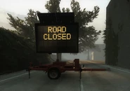 Another trailer in Savannah which informs the public to find an alternate route to Liberty Mall.