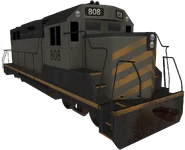 Used in Rayford to evacuate refugees and move a captured Tank specimen. The Tank train was derailed.