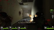 SIG SG552 firing upon Common Infected in a hallway.