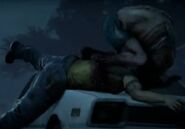 Jockey attacking Ellis in Left 4 Dead 2's opening cinematic.