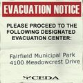 Sign evacuation notice fairfield ri