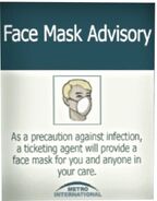 Another TSA advisory saying ticketing agents will provide the face masks.