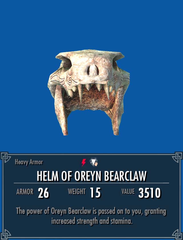 morrowind helm of oreyn bearclaw