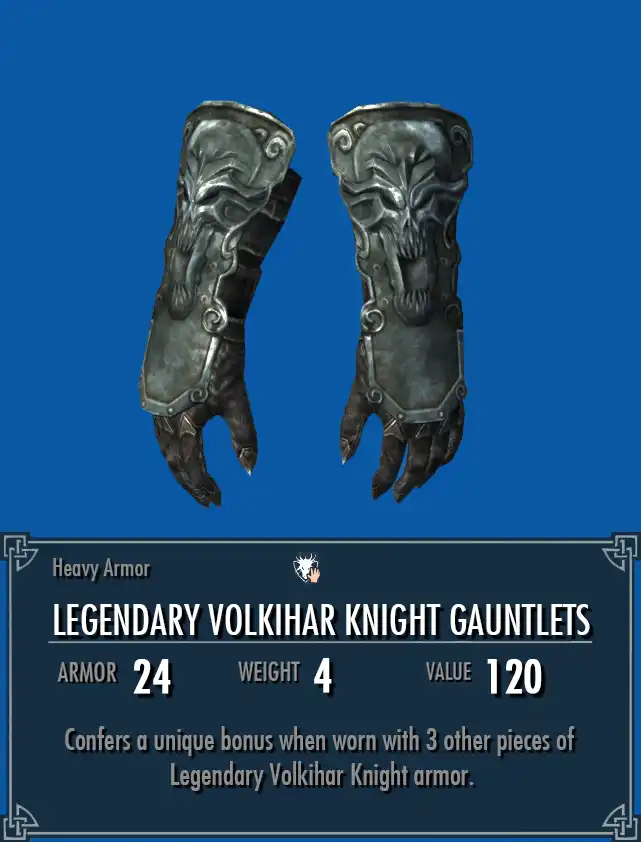 Legendary Volkihar Knight Gauntlets | Legacy of the Dragonborn | Fandom
