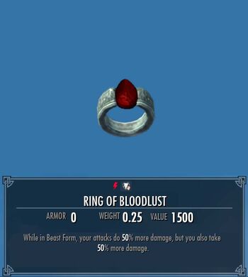 Ring of Bloodlust | Legacy of the Dragonborn | Fandom